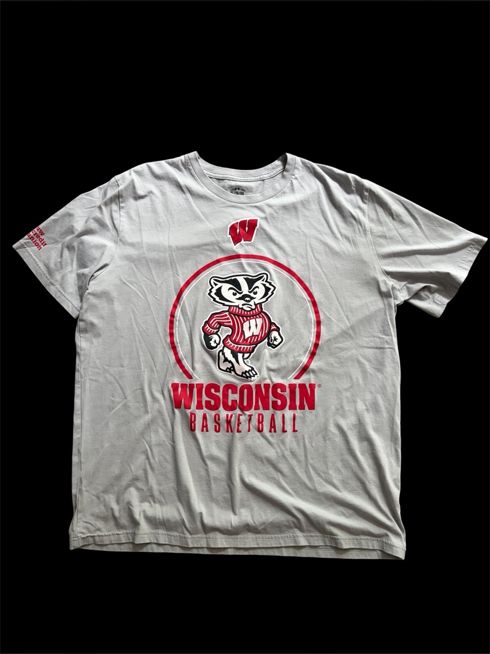 Under‎ Armour White Wisconsin Basketball Graphic Tee - Men